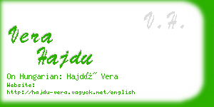 vera hajdu business card